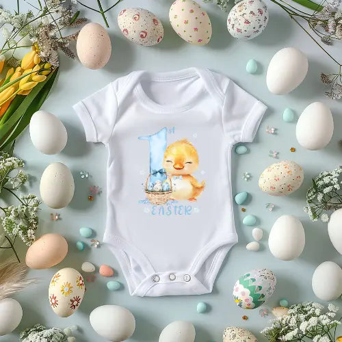 First Easter with Chick Onesie Molly N Me