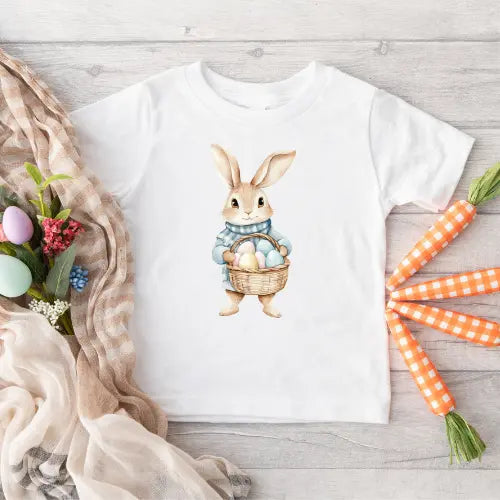 Easter Bunny with Basket T-Shirt Molly N Me