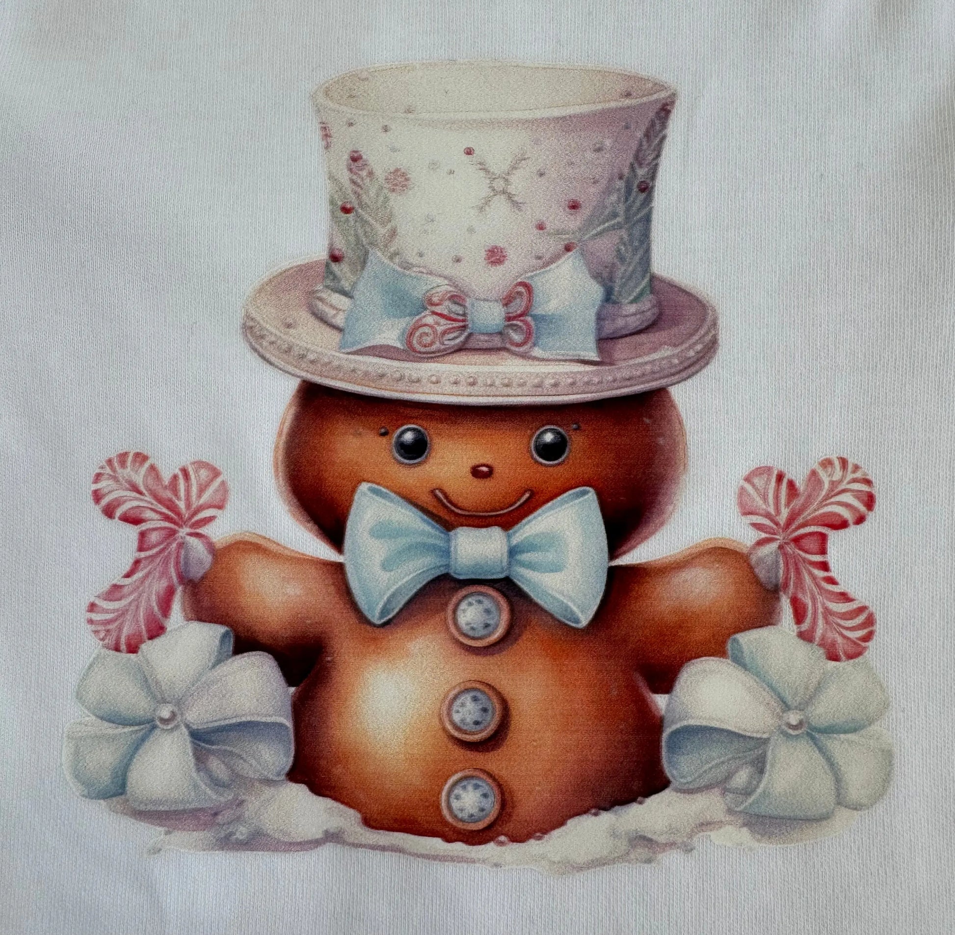Christmas Top Hat Gingerbread Man Baby Bodysuit My Store