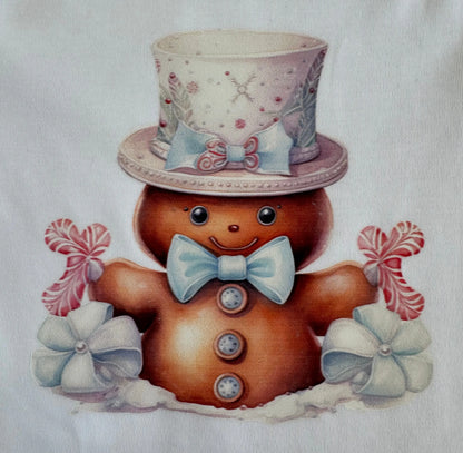 Christmas Top Hat Gingerbread Man Baby Bodysuit My Store