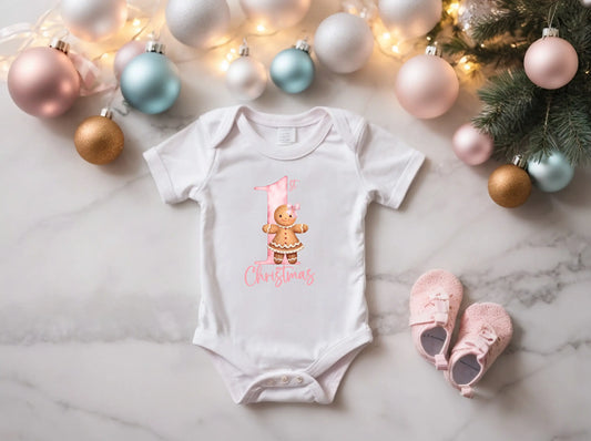 First Christmas Gingerbread Girl Bodysuit My Store